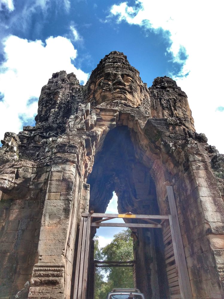 The Gate to Angkor Thom, before you arrive Bayon