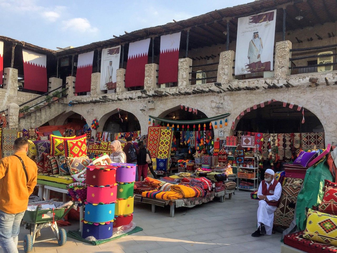 A football FIFA World Cup shop in Souq Waqif in Doha, in the state