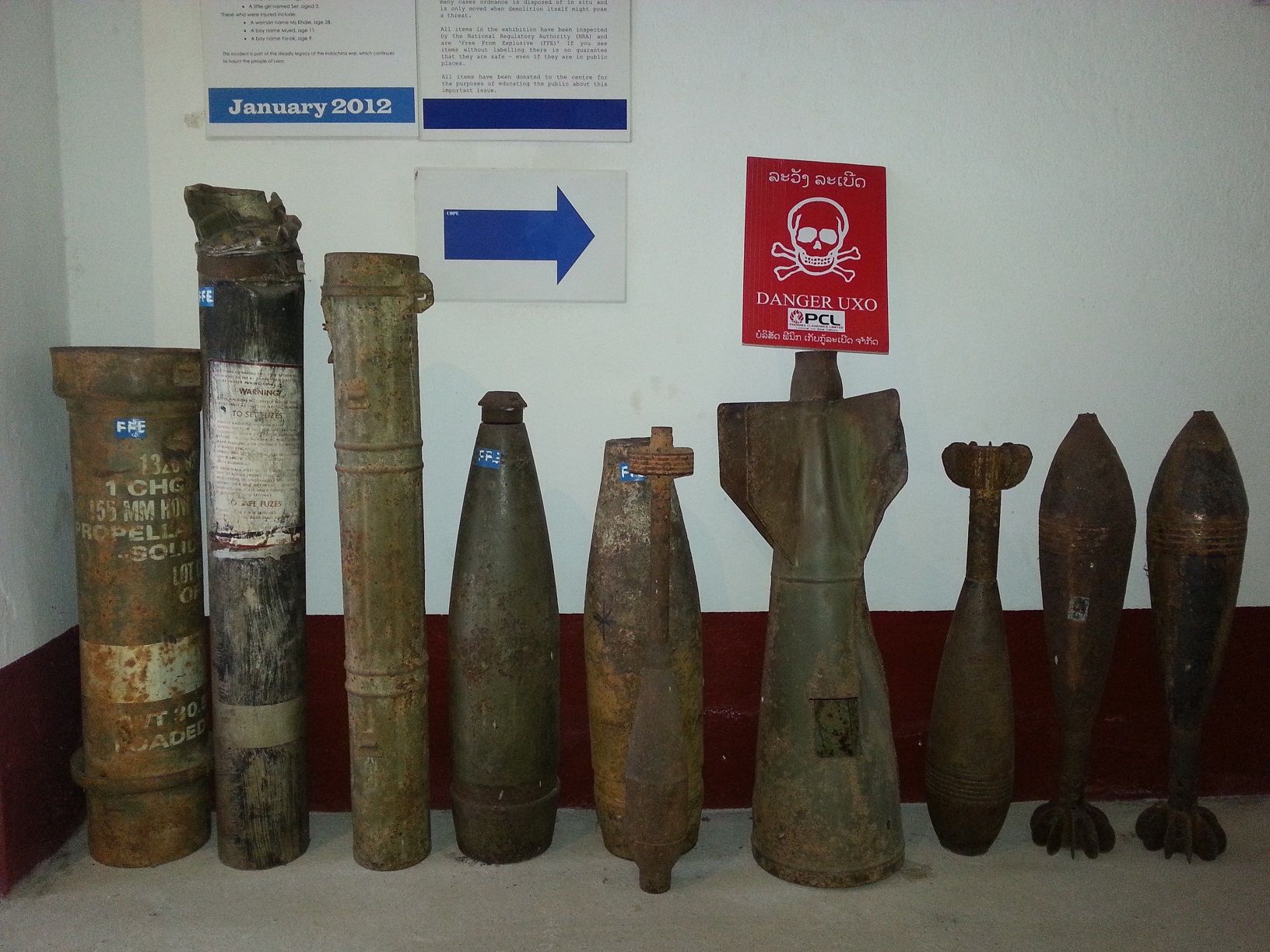 Type of cluster bombs that remaining on the ground