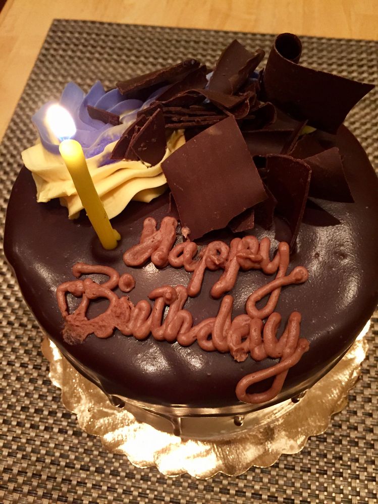 Yummy chocolate birthday cake!