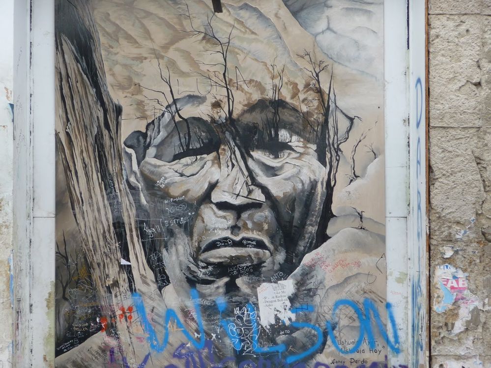 Hagan en Ushuaia hoy no existe este grafiti
