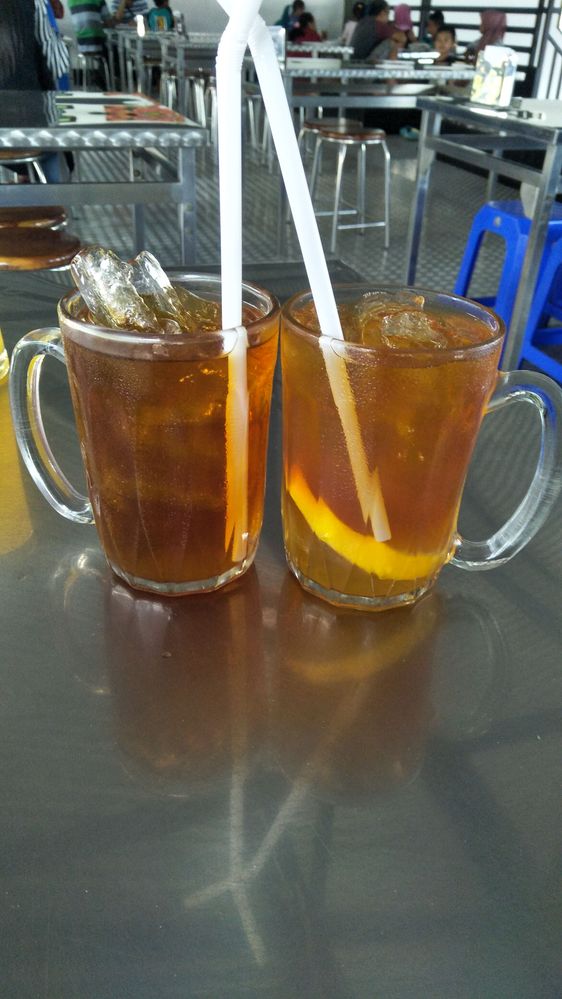 Ice tea and lemon ice tea you can drink both.
