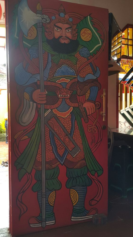 The guardian paint in the gate.