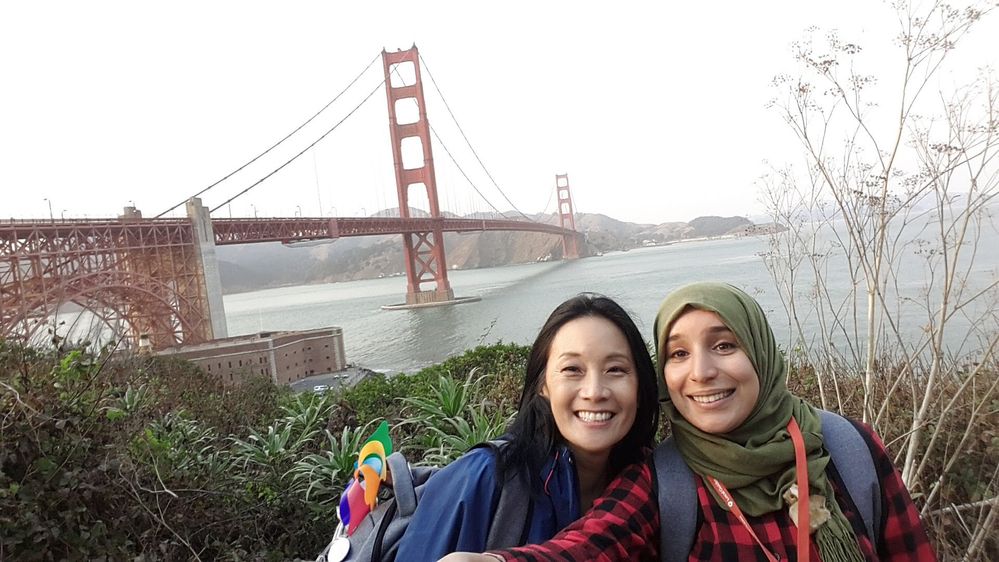Houda & me at the Golden Gate Bridge, LGSummit17