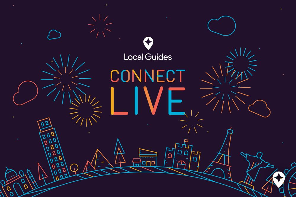 Photo Caption: Connect Live 2018 branding which includes a global skyline and fireworks.