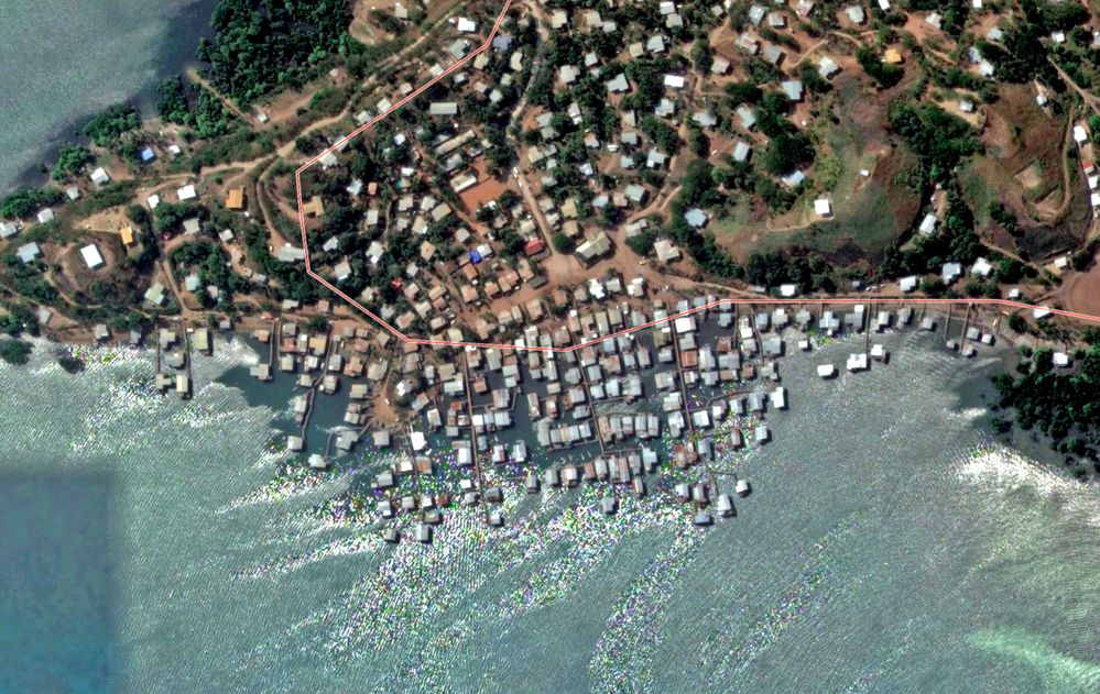 Satellite Map Of Port Moresby Local Guides Connect - The Amazing Stilt Village Of Tubusereia In Papua  N... - Local Guides Connect