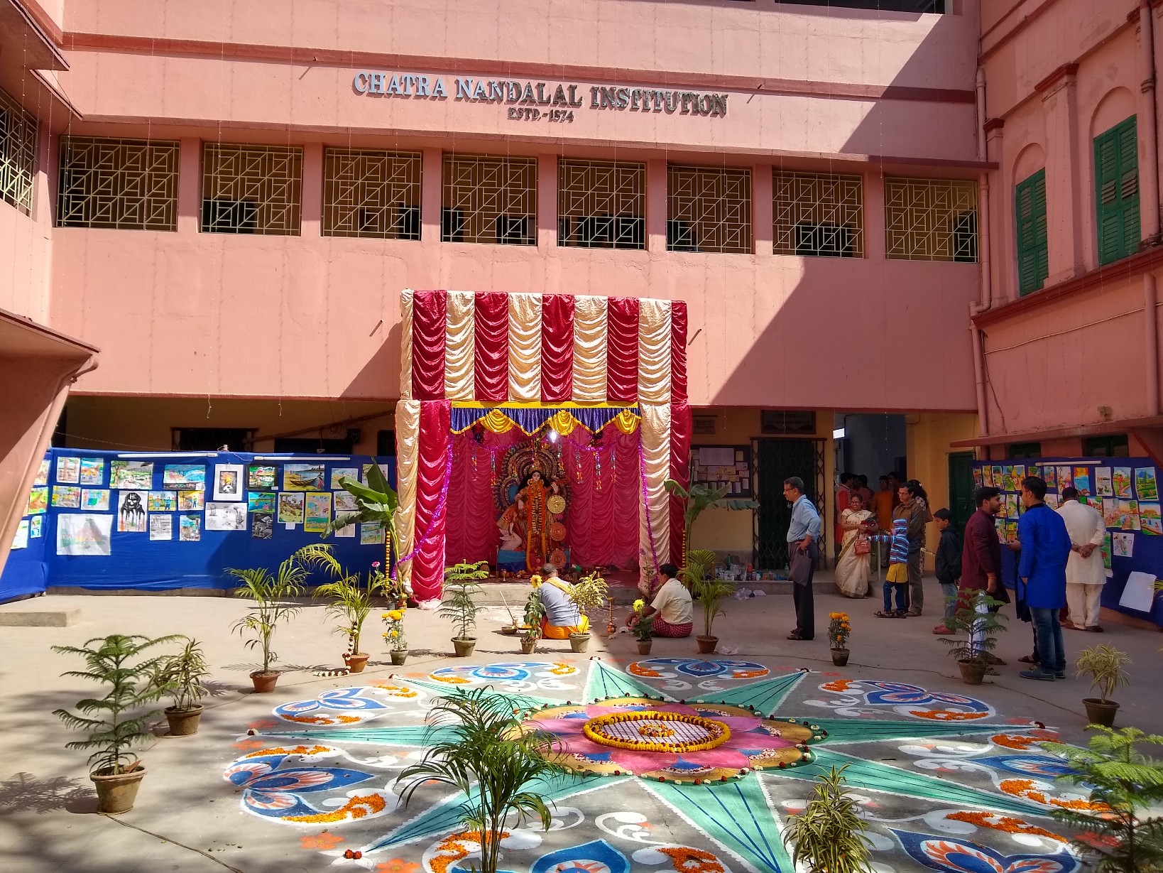 Local Guides Connect - Floor art during Saraswati Puja - Local Guides  Connect