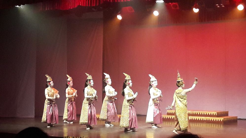Royal Ballet Dancers performing "Neang Wadhana Devy" folktale at Chaktomuk conference Hall in Jan 2019